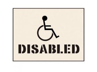 Stencil - DISABLED (190mm x 300mm - other sizes available)