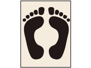 Stencil - FEET (190mm x 300mm - other sizes available)