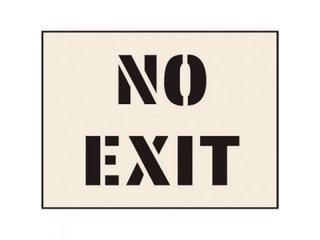 Stencil - NO EXIT (190mm x 300mm - other sizes available)