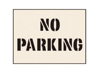 Stencil - NO PARKING (190mm x 300mm - other sizes available)