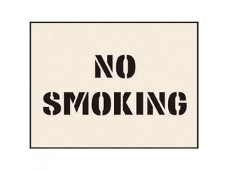 Stencil - NO SMOKING (190mm x 300mm - other sizes available)