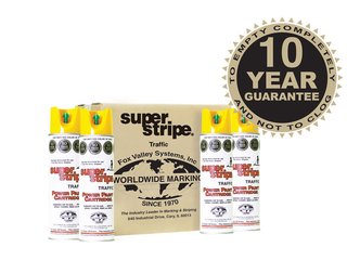 Fox Valley Super Stripe Line Marker Paint - 12 x 500ml - Yellow