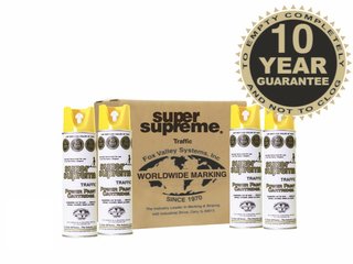 Fox Valley Super Supreme Line Marker Paint - 12 x 500ml - Yellow