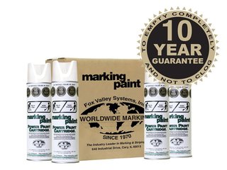 Fox Valley Easy Marker Line Marking Paint - 12 x 500ml - White