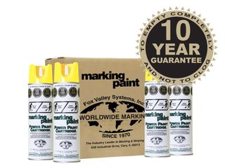 Fox Valley Easy Marker Line Marking Paint - 12 x 500ml - Yellow