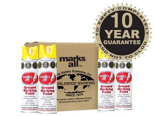 Fox Valley Marks All Ground Marking Paint - 12 x 500ml - Yellow