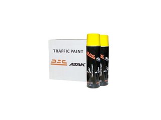 Atak Traffic Super Stripe Line Marker Paint (12 x 500ml Cans)